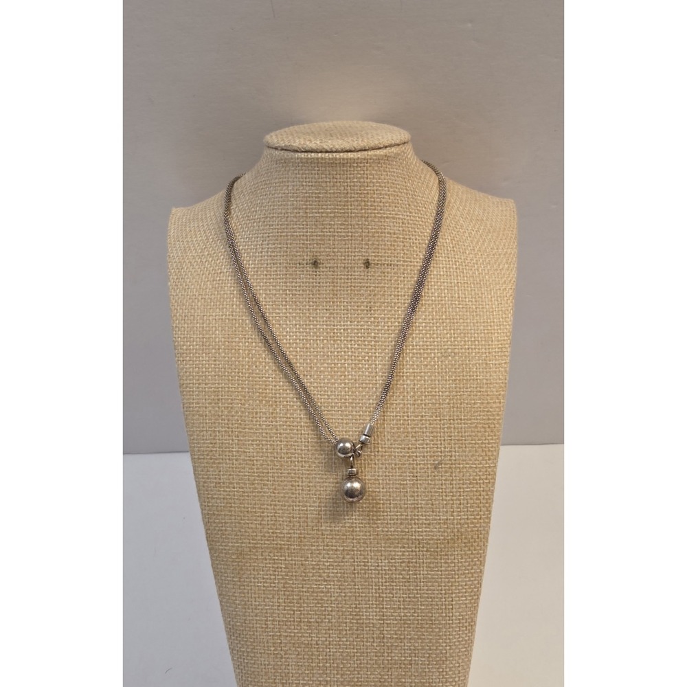 Unique Vintage Chamilia Sterling Silver Bolo Slide Choker 14.5" 925